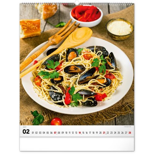 Falinaptár képes  480×560mm Gourmet  Realsystem 2027.