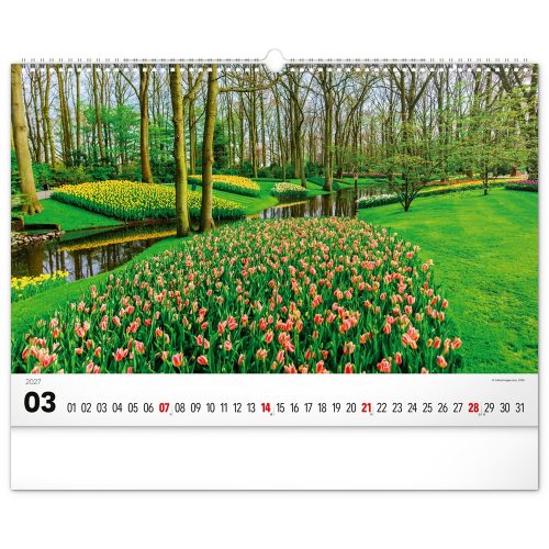 Falinaptár képes  480×330mm Gardens  Realsystem 2027.