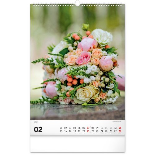 Falinaptár képes  330×460mm Bouquets  Realsystem 2027.