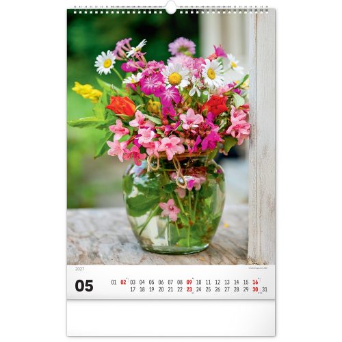Falinaptár képes  330×460mm Bouquets  Realsystem 2027.