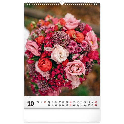 Falinaptár képes  330×460mm Bouquets  Realsystem 2027.