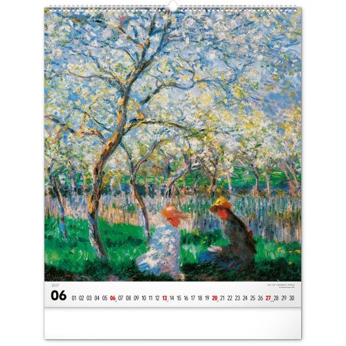 Falinaptár képes  480×560mm Claude Monet  Realsystem 2027.