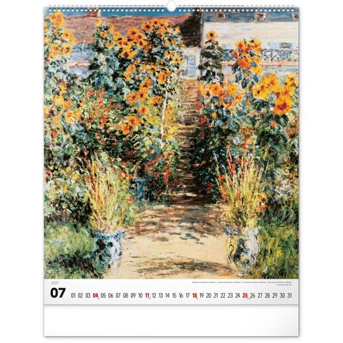 Falinaptár képes  480×560mm Claude Monet  Realsystem 2027.