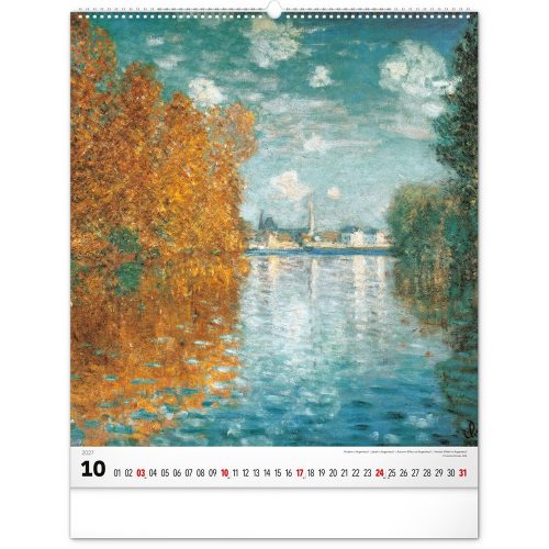 Falinaptár képes  480×560mm Claude Monet  Realsystem 2027.