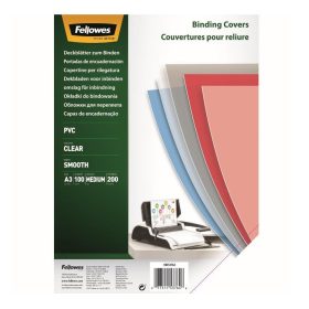   Előlap, A3, 200 mikron, 100 db/csomag, Fellowes® víztiszta