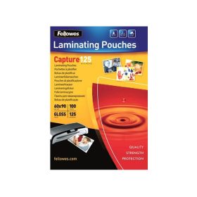   Lamináló fólia, 60x90mm, 125 mikron, fényes, 100 db/doboz, Fellowes®