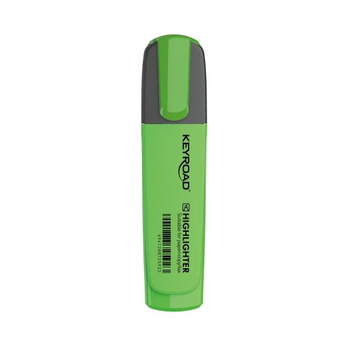 Szövegkiemelő vágott hegyű, lapos test, 28 db/display, Keyroad Fluo neon színek