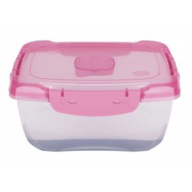  Ételtároló doboz 1,4 literes csatos és szelepes mikrós-fagyasztós_lányos színek