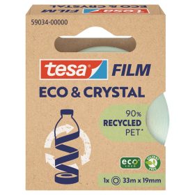   Ragasztószalag 19mmx33m irodai átlátszó újrahasznosított Tesa Eco & Crystal