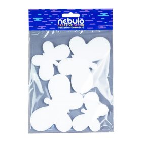   Hungarocell dekoráció, pillangók, 4 db/csomag, 15x25 cm, Nebulo