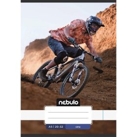   Füzet, A5, sima, 20-32, Vagány minták, 16 db/csomag Nebulo