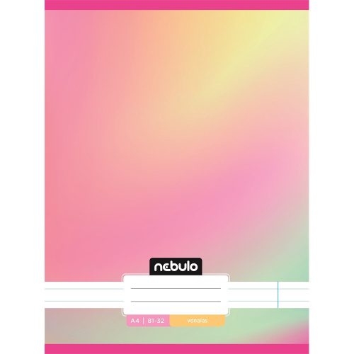 Füzet, A4, vonalas, 81-32, Monochrome és Gradient minták I., 12 db/csomag Nebulo