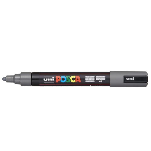 Dekormarker 1,8-2,5mm, Uni Posca PC-5M mélyszürke