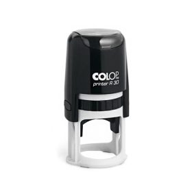   Bélyegző R30 Printer Colop fekete ház/ kék párna kör lenyomat