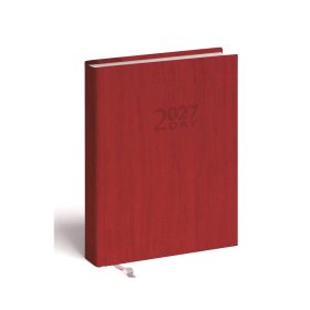   Határidőnapló 2day B/6, kétnapos beosztás + jegyzetlap piros Realsystem 2027.