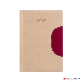   Határidőnapló Memphis B5 heti, fehér lapokkal bézs-padlizsán Dayliner 2027.