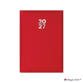   Határidőnapló Pannon A5 heti, fehér lapokkal piros Dayliner 2027.