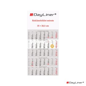   Speditőr naptár 1 tömb, 5 hónap SP-15 330 × 670 mm, fehér lapokkal Fejrész üres Dayliner 2027.