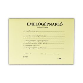Emelőgépnapló 24 lapos A/5 fekvő K0748