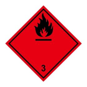   Információs címke, papír Gyúlékony gázok 3.1 10cmx10cm 300db/tekercs