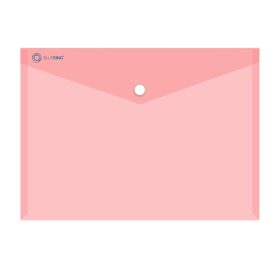   Irattartó tasak A4, PP patentos Bluering® transzparens piros
