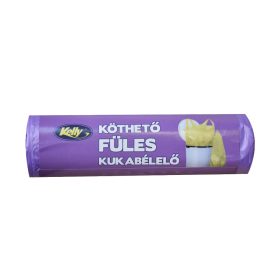   Szemeteszsák köthető füles 75 liter 75 x 100 cm 15 db/tekercs lila Kelly
