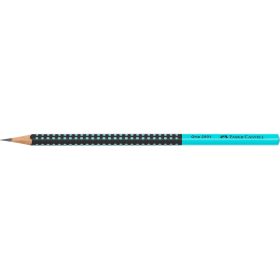   Grafitceruza HB, Grip 2001 Faber-Castell kéttónusú fekete-türkiz