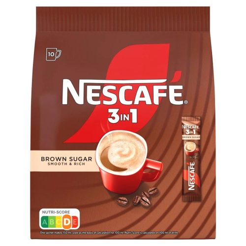 Kávé instant, 10 x 16,5g, 3in1 Nescafé Classic barna cukorral