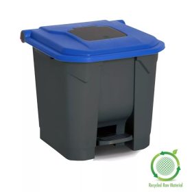   Szemetes kuka pedálos műanyag 30 literes antracit/kék UP225-215