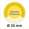 Etikett címke, o30mm, eltávolíthatatlan 8 címke/ív, 10 ív/doboz, Avery sárga