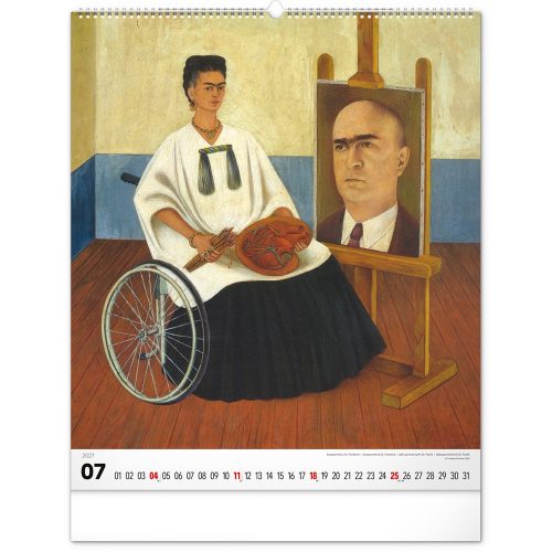 Falinaptár képes  480×560mm Frida Kahlo Realsystem 2027.