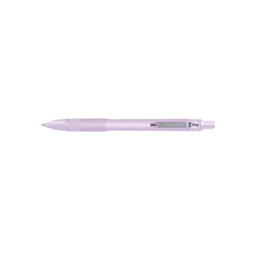 Golyóstoll 1 mm, lila tolltest, Zebra Z-Grip Pastel, írásszín kék