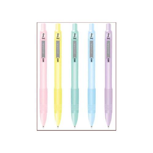 Golyóstoll 1 mm, zöld tolltest, Zebra Z-Grip Pastel, kék