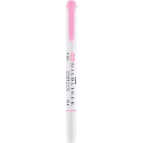   Szövegkiemelő 1,0/3,5 mm, kétvégű, Zebra Mildliner Fluorescent, rózsaszín