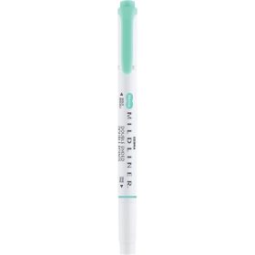   Szövegkiemelő 1,0/3,5 mm, kétvégű, Zebra Mildliner Fluorescent, türkiz