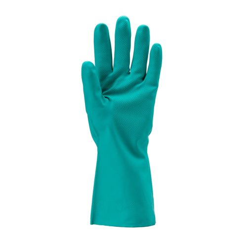 Gumikesztyű nitril vegyszerálló L_Coverguard zöld