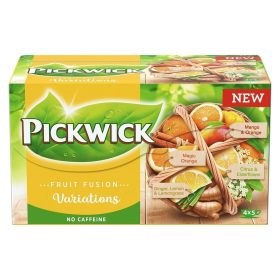   Gyümölcs tea 20x2 g Pickwick Fruit fusion SÁRGA citrom, narancs, mangó, gyömbér-citrom és bodzavirággal