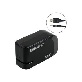   Tűzőgép elektromos 20lap, 24/6 és 26/6  elemmel és USB kábellel is működtethető fekete EAGLE EG-1610