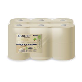   Toalettpapír 2 rétegű közületi laponkénti átmérő 18 cm 780 lap/tek 12 tek/csom EcoNatural L-One Mini Lucart_812506 barna