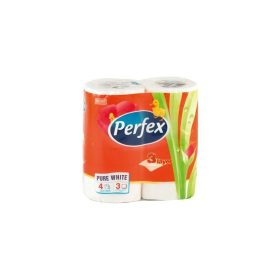   Toalettpapír 3 rétegű kistekercses 84 lap/tekercs 4 tekercs/csomag Boni Perfex