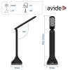Asztali LED lámpa, RGB hangulatvilágítás, 4W, 4000K, AVIDE, fekete