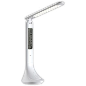 Asztali LED lámpa, kijelzővel, 5W, 4000K, AVIDE, fehér
