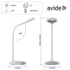 Asztali LED lámpa, RGB, 4W, 4000K, AVIDE, fehér
