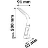 Asztali LED lámpa, kijelzős, 6W, 5000K, AVIDE, barna