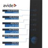 Asztali LED lámpa, Nathan, kijelzős, 6W, 5000K, AVIDE, fekete