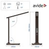 Asztali LED lámpa, Nathan, kijelzős, 6W, 5000K, AVIDE, barna