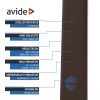 Asztali LED lámpa, Nathan, kijelzős, 6W, 5000K, AVIDE, barna