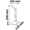 Asztali LED lámpa, Nathan, kijelzős, 6W, 5000K, AVIDE, fehér