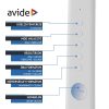 Asztali LED lámpa, Nathan, kijelzős, 6W, 5000K, AVIDE, fehér