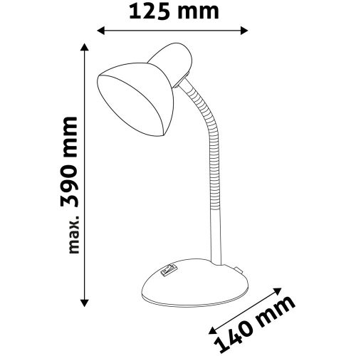 Asztali lámpa, Basic Simple, max. 40W, AVIDE, sárga